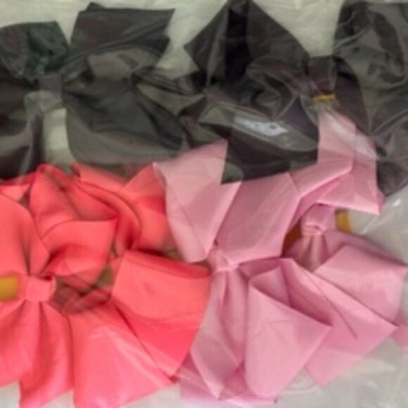 Hand Crafted Other - Bundle of (6) 4" Bows - 3 Sets Pinks B8199 Handmade NWT Boutique